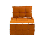 Fauteuil relax d'appoint une place, profond et sans accoudoirs, avec assise rembourrée.