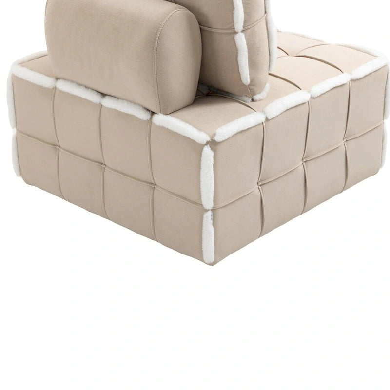 Fauteuil relax d'appoint une place, profond et sans accoudoirs, avec assise rembourrée.