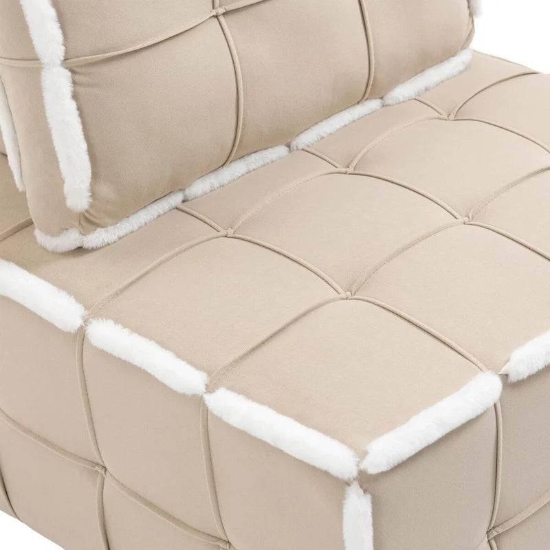 Fauteuil relax d'appoint une place, profond et sans accoudoirs, avec assise rembourrée.