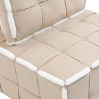 Fauteuil relax d'appoint une place, profond et sans accoudoirs, avec assise rembourrée.