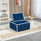 Fauteuil relax d'appoint une place, profond et sans accoudoirs, avec assise rembourrée.