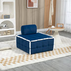 Fauteuil relax d'appoint une place, profond et sans accoudoirs, avec assise rembourrée.
