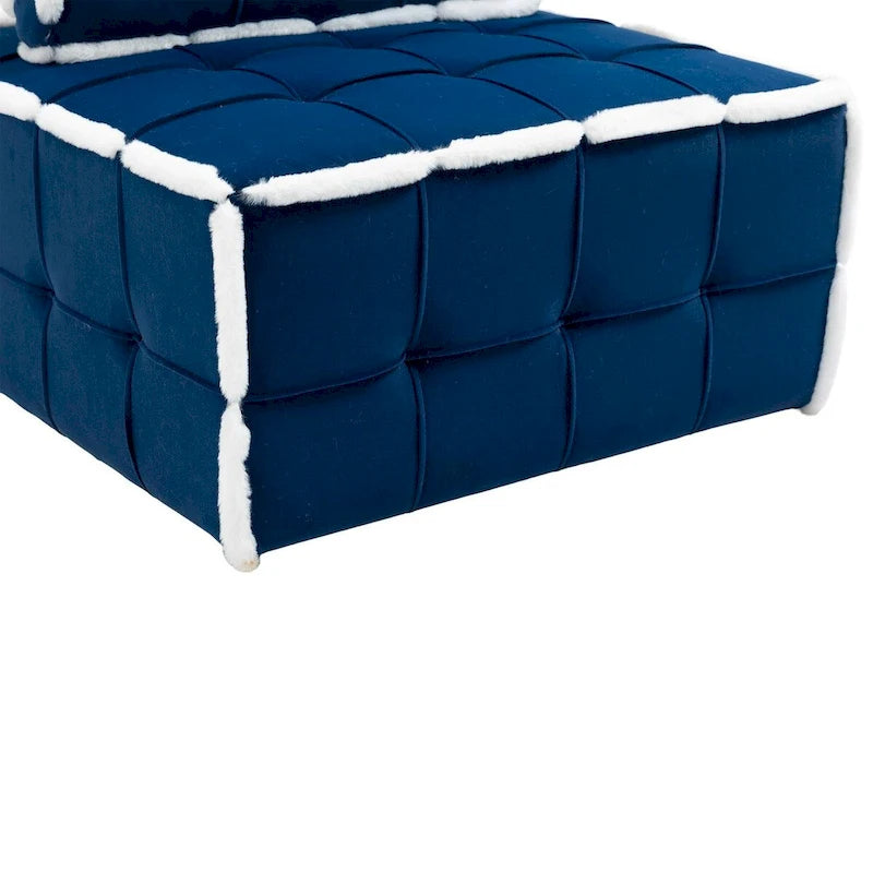 Fauteuil relax d'appoint une place, profond et sans accoudoirs, avec assise rembourrée.