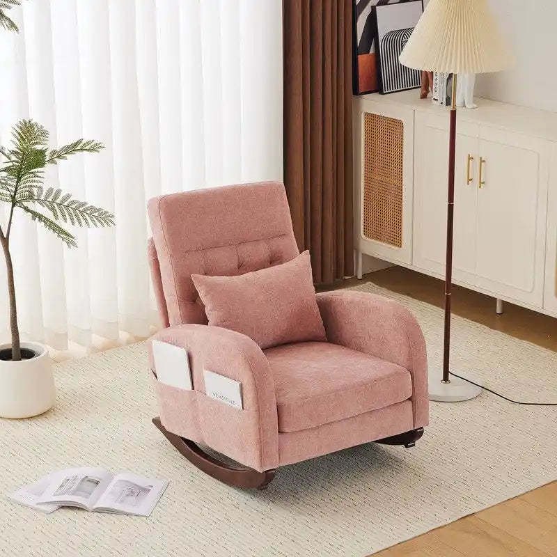 Fauteuil à bascule rembourré