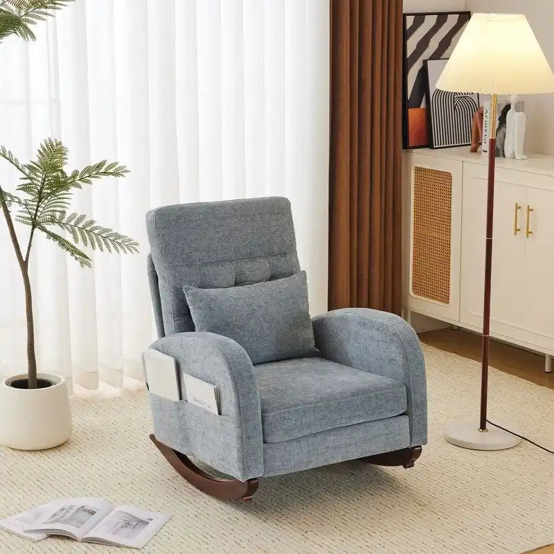 Fauteuil à bascule rembourré