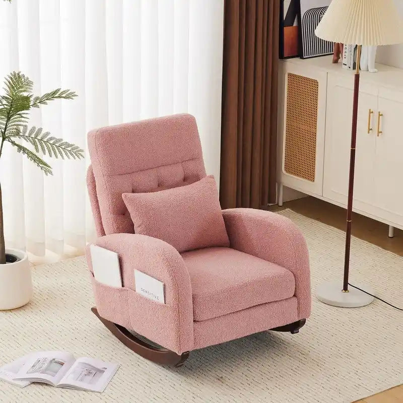 Fauteuil à bascule rembourré
