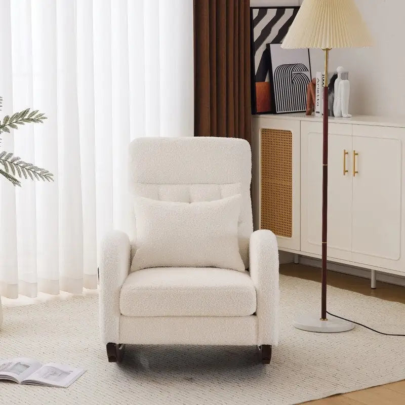 Fauteuil à bascule rembourré