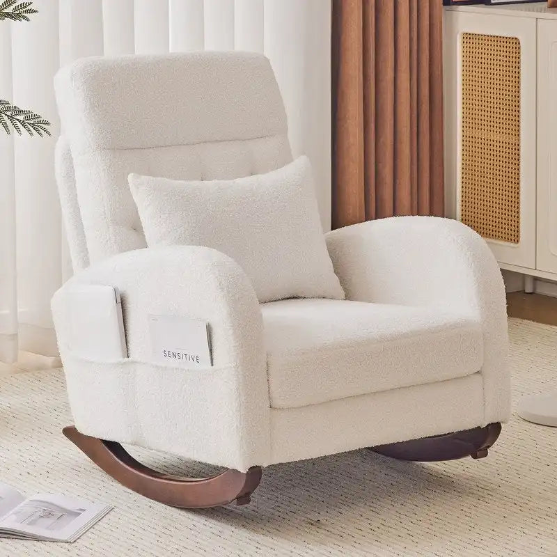 Fauteuil à bascule rembourré