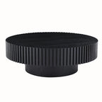 Table basse ronde moderne en noyer noir avec pied robuste, non assemblée