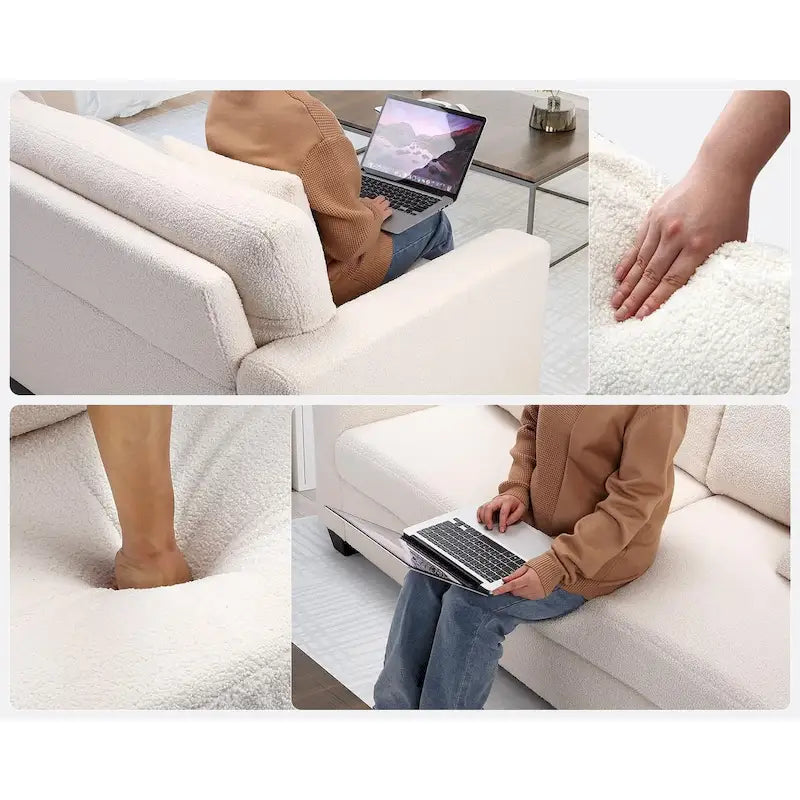 Canapé deux places surdimensionné de 83 pouces, canapé moderne avec assise profonde