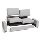 Canapé deux places surdimensionné de 83 pouces, canapé moderne avec assise profonde