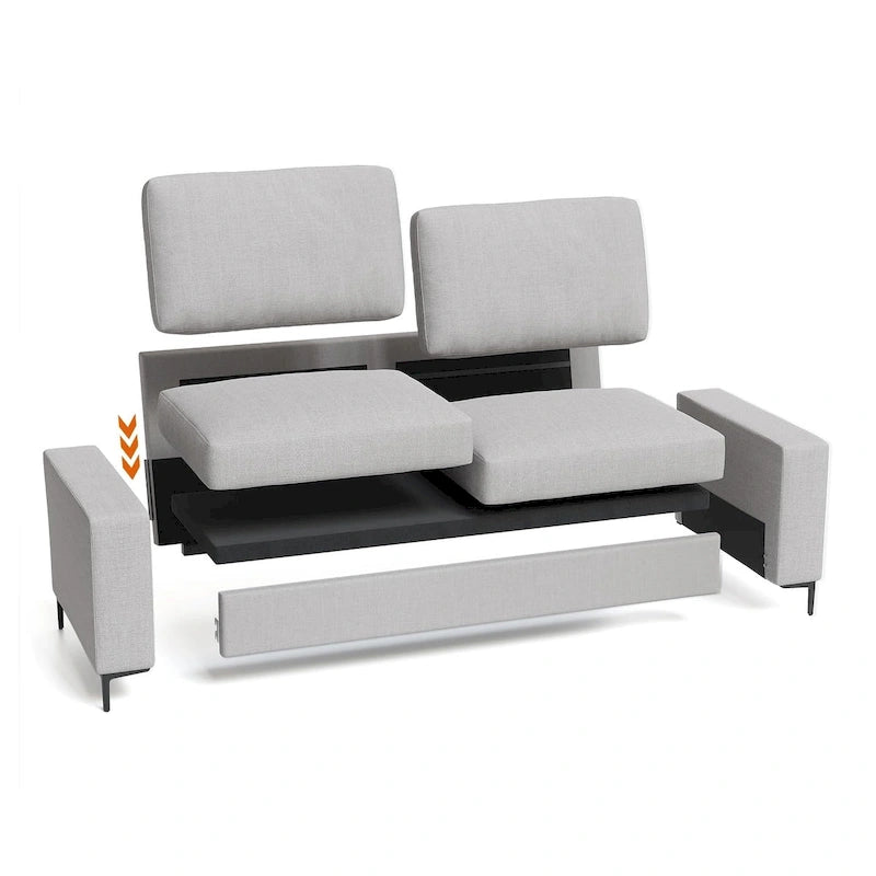 Canapé deux places surdimensionné de 83 pouces, canapé moderne avec assise profonde