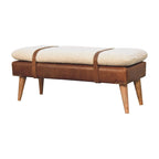 Banc en cuir bouclé de buffle