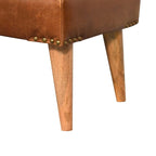 Banc en cuir bouclé de buffle