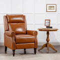 Fauteuil inclinable confortable en cuir véritable COZYMAN, dossier réglable, fauteuil de salon avec accoudoirs