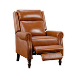 Fauteuil inclinable confortable en cuir véritable COZYMAN, dossier réglable, fauteuil de salon avec accoudoirs