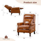 Fauteuil inclinable confortable en cuir véritable COZYMAN, dossier réglable, fauteuil de salon avec accoudoirs
