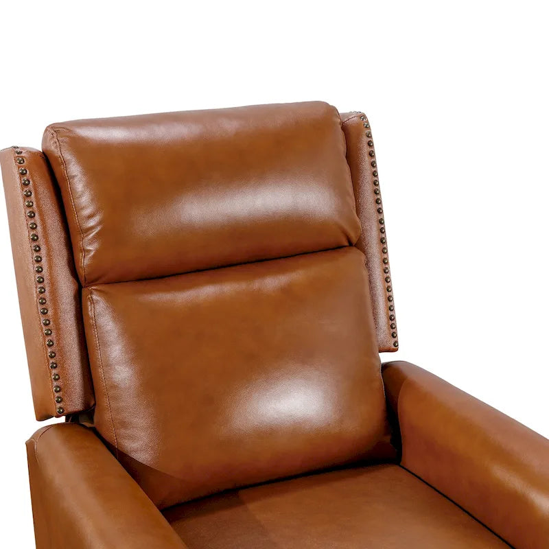 Fauteuil inclinable confortable en cuir véritable COZYMAN, dossier réglable, fauteuil de salon avec accoudoirs