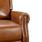 Fauteuil inclinable confortable en cuir véritable COZYMAN, dossier réglable, fauteuil de salon avec accoudoirs