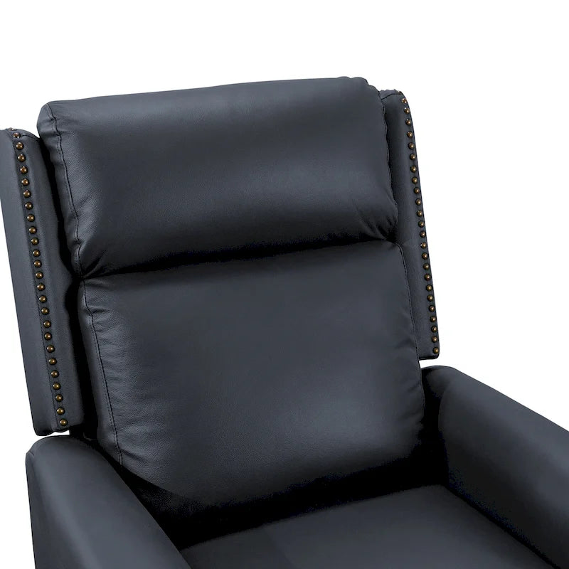 Fauteuil inclinable confortable en cuir véritable COZYMAN, dossier réglable, fauteuil de salon avec accoudoirs