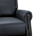 Fauteuil inclinable confortable en cuir véritable COZYMAN, dossier réglable, fauteuil de salon avec accoudoirs
