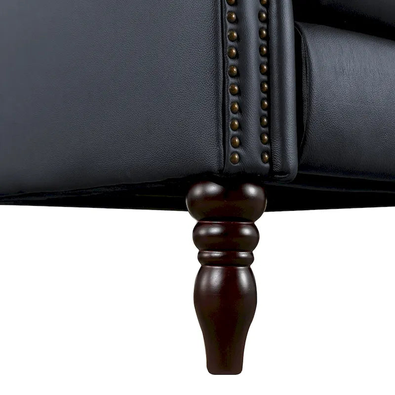 Fauteuil inclinable confortable en cuir véritable COZYMAN, dossier réglable, fauteuil de salon avec accoudoirs
