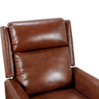 Fauteuil inclinable confortable en cuir véritable COZYMAN, dossier réglable, fauteuil de salon avec accoudoirs
