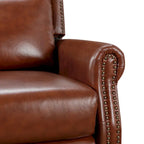 Fauteuil inclinable confortable en cuir véritable COZYMAN, dossier réglable, fauteuil de salon avec accoudoirs