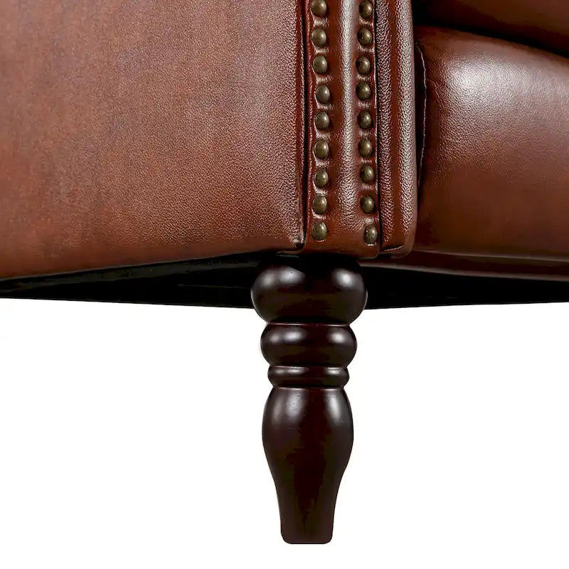 Fauteuil inclinable confortable en cuir véritable COZYMAN, dossier réglable, fauteuil de salon avec accoudoirs