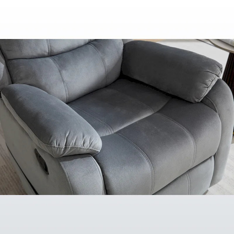 Fauteuil inclinable manuel rembourré Steph Plush Transitional