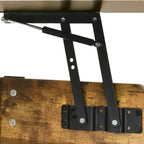 Table basse carrée Moasis Farmhouse avec plateau relevable et étagère de rangement pour salon