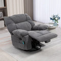 Fauteuil de massage vibrant HOMCOM gris foncé avec fonction chauffante, fauteuil à bascule pivotant surdimensionné, canapé une place