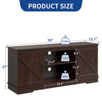 Meuble TV Moasis style ferme avec porte de grange, console multimédia et rangements intégrés