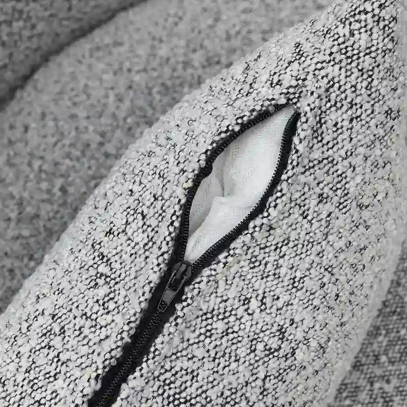 Fauteuil pivotant d'appoint rembourré en tissu Sherpa bouclé KINWELL 33 W (ensemble de 2)