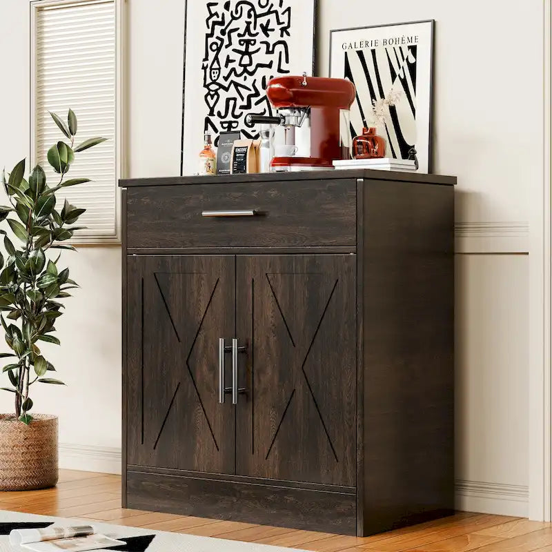 Buffet Futzca, meuble de rangement de cuisine