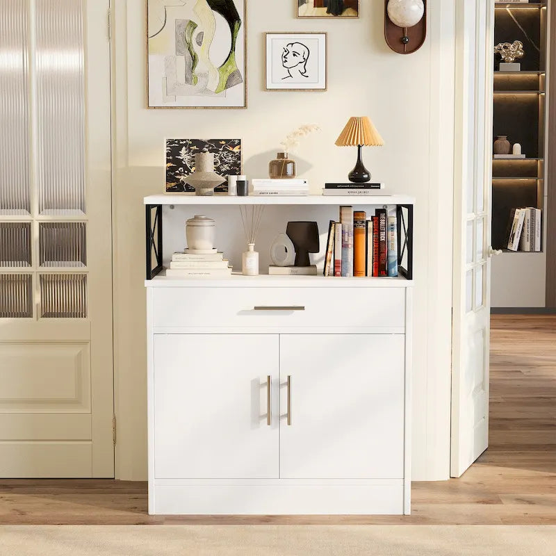 Buffet Futzca, meuble de rangement de cuisine