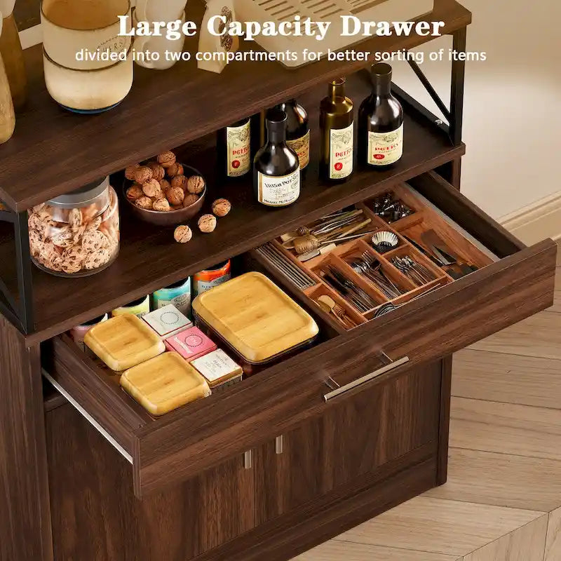 Buffet Futzca, meuble de rangement de cuisine
