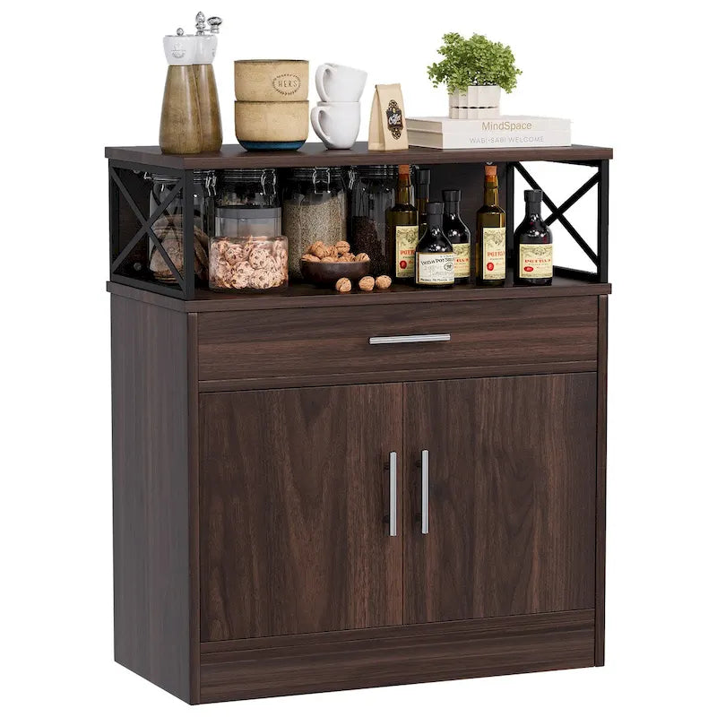 Buffet Futzca, meuble de rangement de cuisine