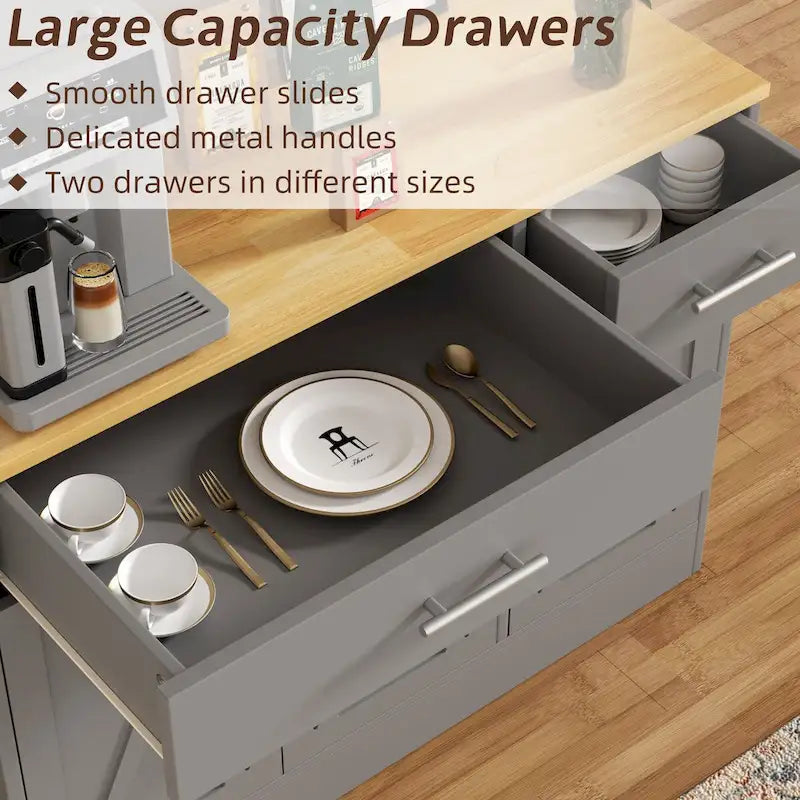 Buffet Futzca, meuble de rangement de cuisine