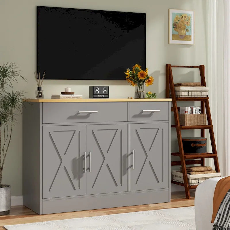Buffet Futzca, meuble de rangement de cuisine