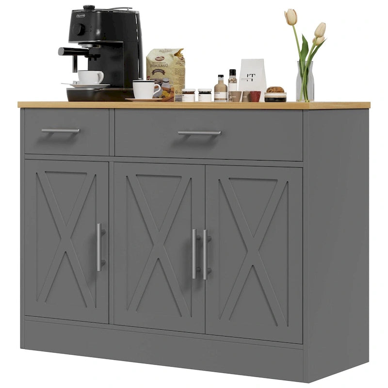 Buffet Futzca, meuble de rangement de cuisine