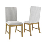 Chaises de salle à manger HomePop à tablier en bois rembourré - Lot de 2