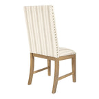 Chaises de salle à manger HomePop à tablier en bois rembourré - Lot de 2
