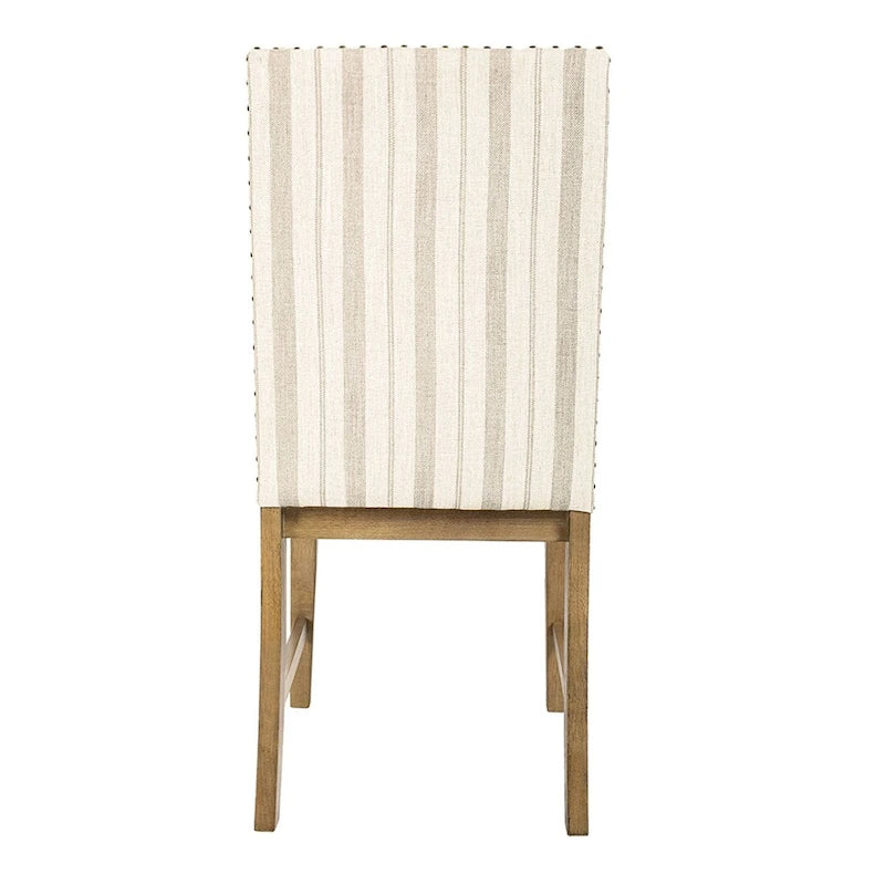 Chaises de salle à manger HomePop à tablier en bois rembourré - Lot de 2