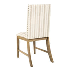 Chaises de salle à manger HomePop à tablier en bois rembourré - Lot de 2