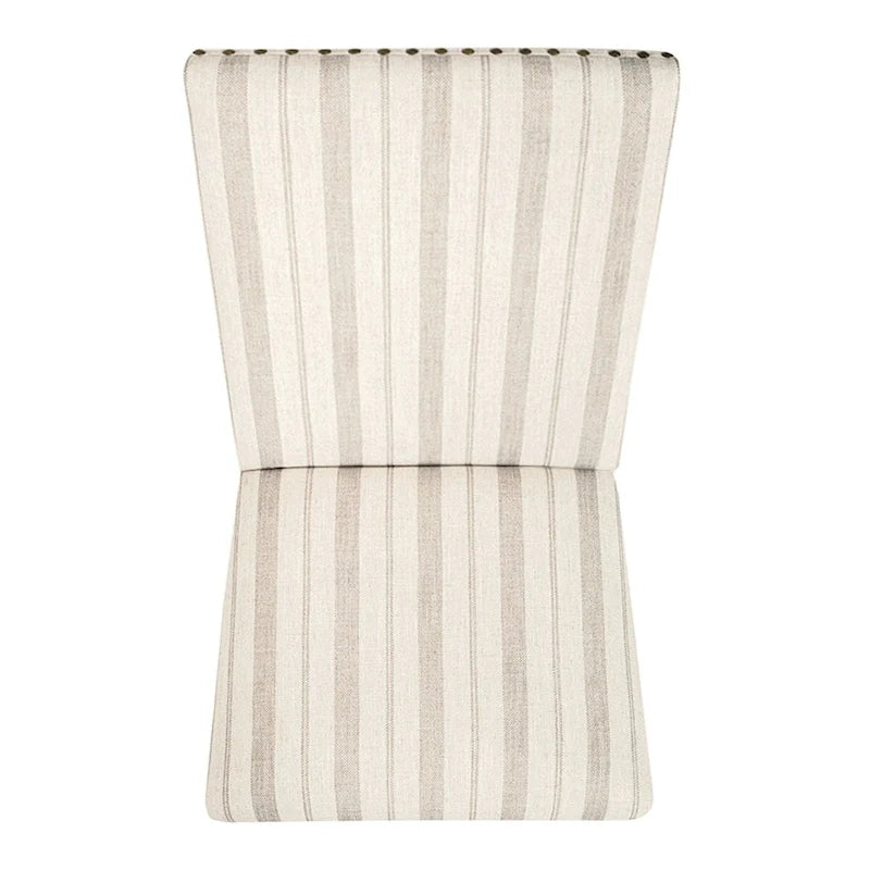 Chaises de salle à manger HomePop à tablier en bois rembourré - Lot de 2