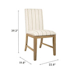 Chaises de salle à manger HomePop à tablier en bois rembourré - Lot de 2