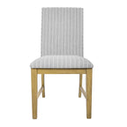 Chaises de salle à manger HomePop à tablier en bois rembourré - Lot de 2