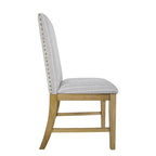 Chaises de salle à manger HomePop à tablier en bois rembourré - Lot de 2