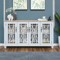 Buffet/meuble d'appoint de cuisine en bois de style vintage - Largeur : 63 pouces